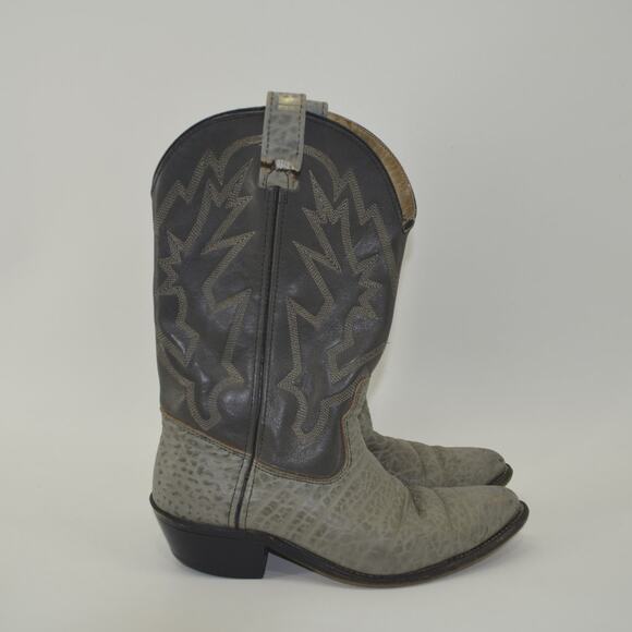 Vintage Stuart McGuire Gray Western Cowboy Boots Size 10 - Picture 2 of 14